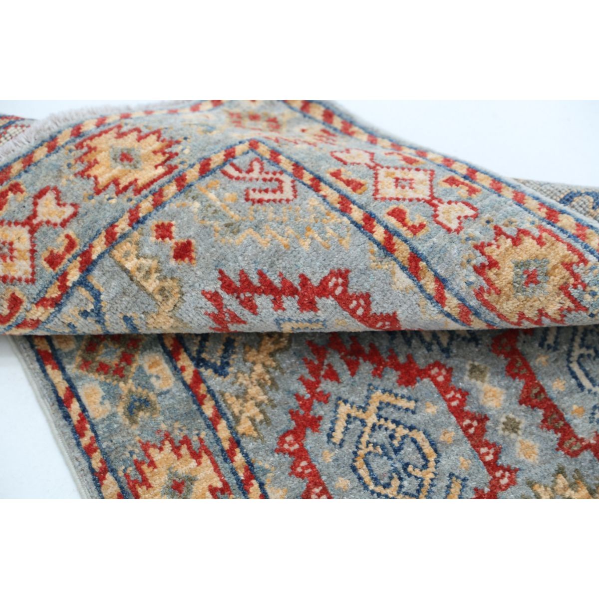 Revival 2x3 Handmade Double Knotted Washable Wool Rug - Colorful