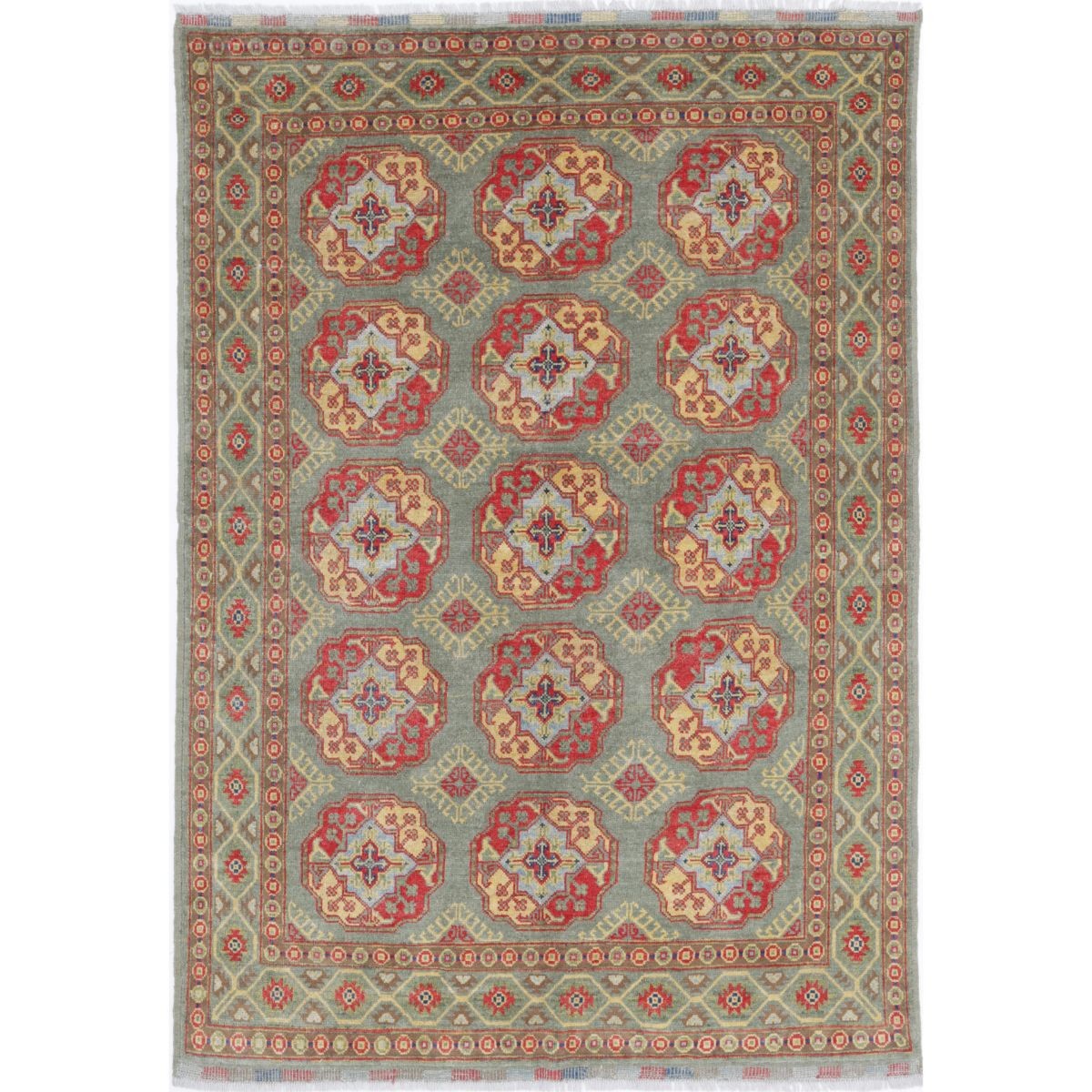 Revival 6x8 Handmade Double Knotted Washable Wool Rug - Colorful