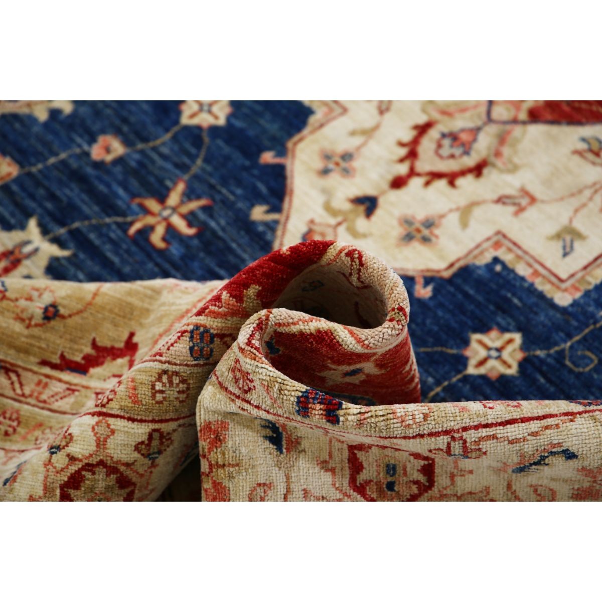 Heriz 7x11 Handmade Double Knotted Washable Wool Rug - Colorful