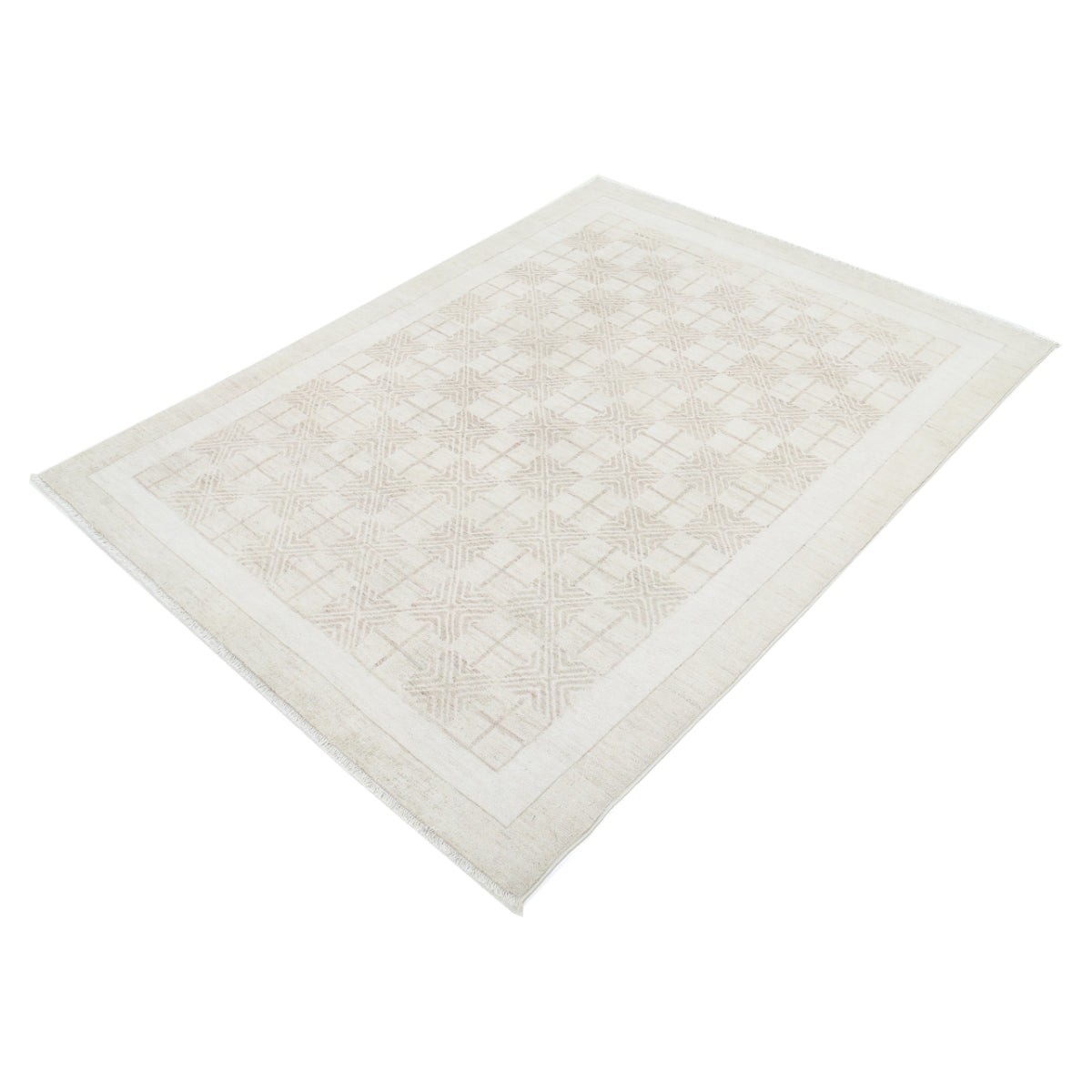 Modcar 5x6 Handmade Double Knotted Washable Wool Rug - Colorful