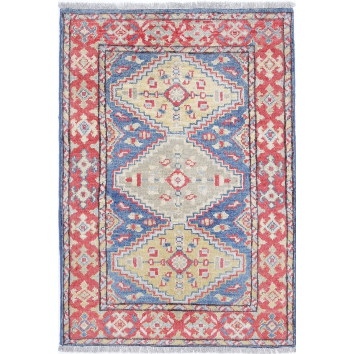 Revival 2x3 Handmade Double Knotted Washable Wool Rug - Colorful