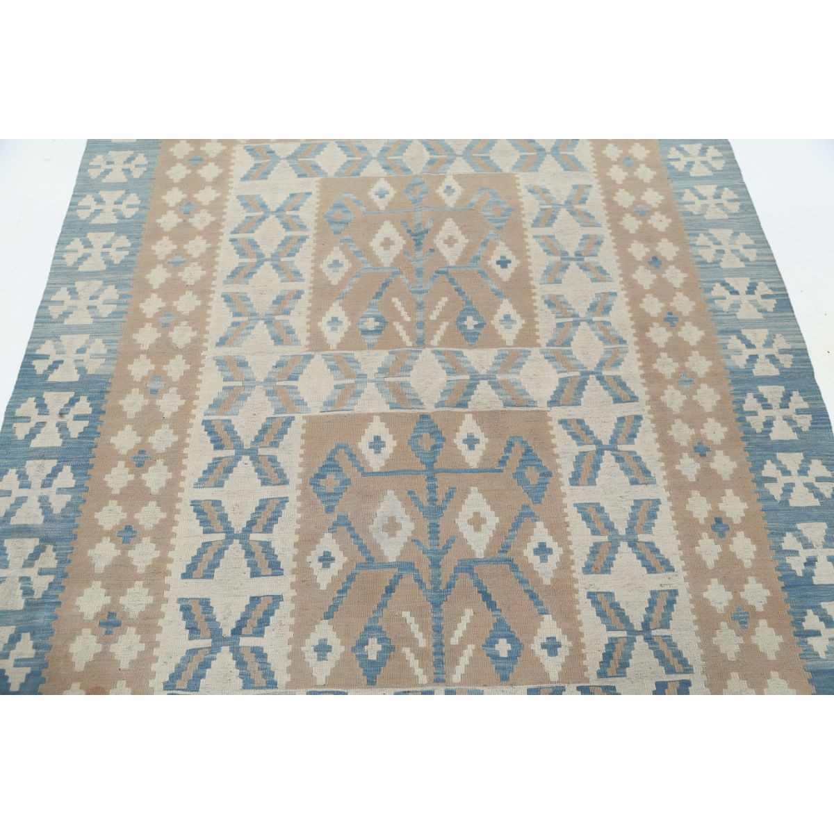 Kafkaas 5x7 Hand Woven Washable Wool Rug - Soft Hues