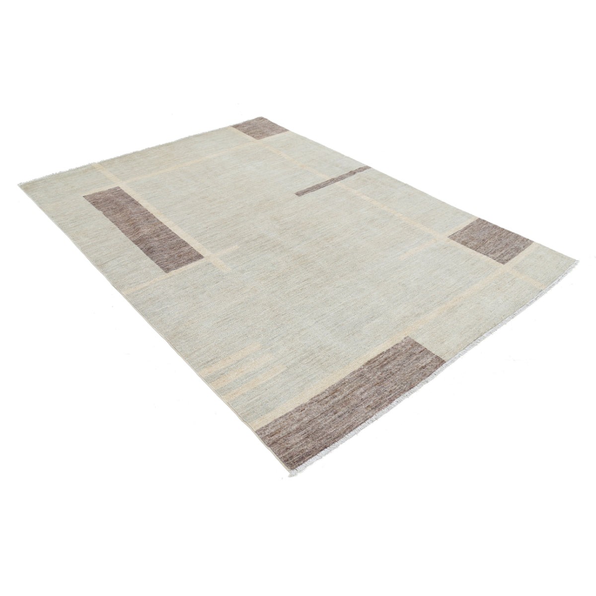 Modcar 6x8 Handmade Double Knotted Washable Wool Rug - Colorful