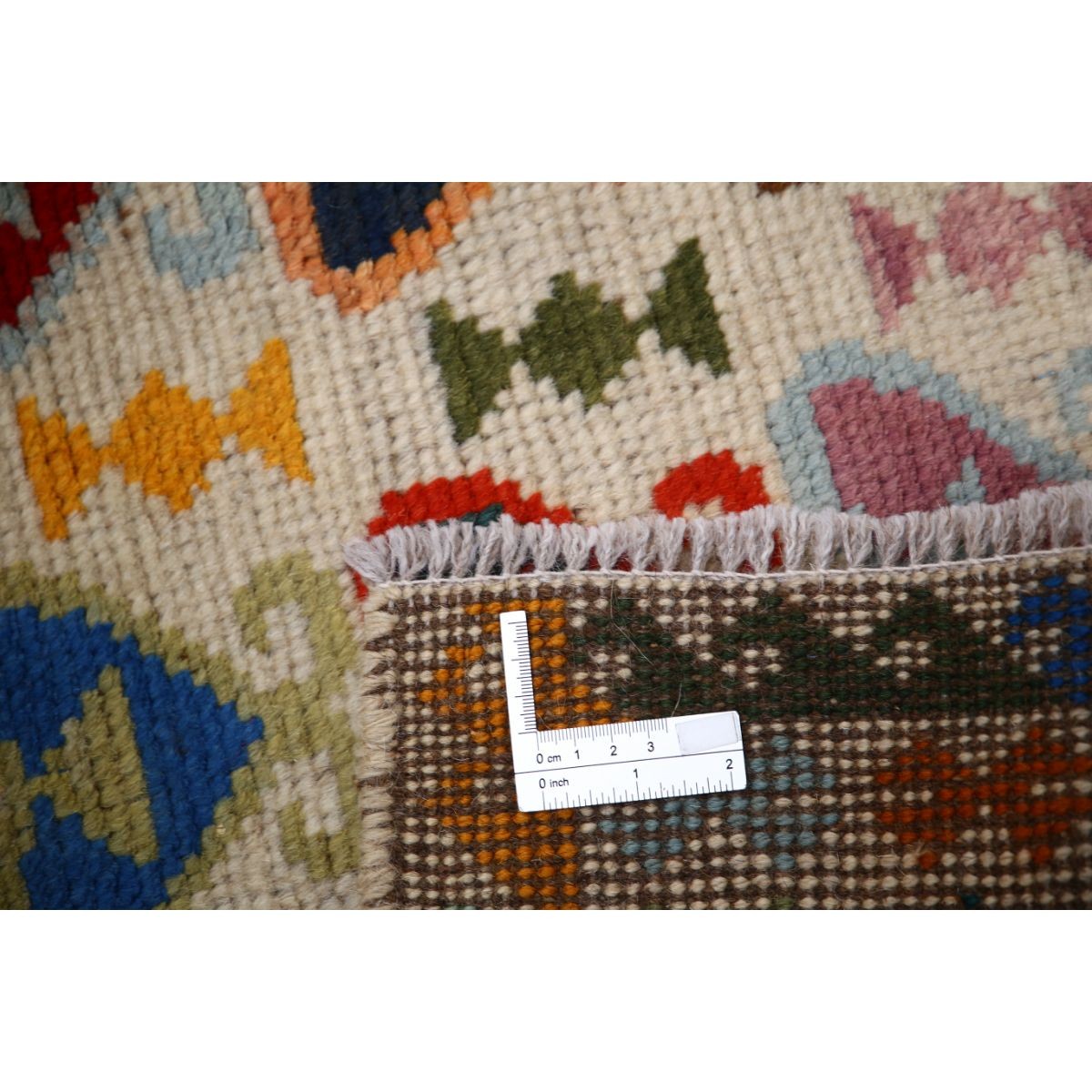 Revival 3x4 Handmade Double Knotted Washable Wool Rug - Colorful