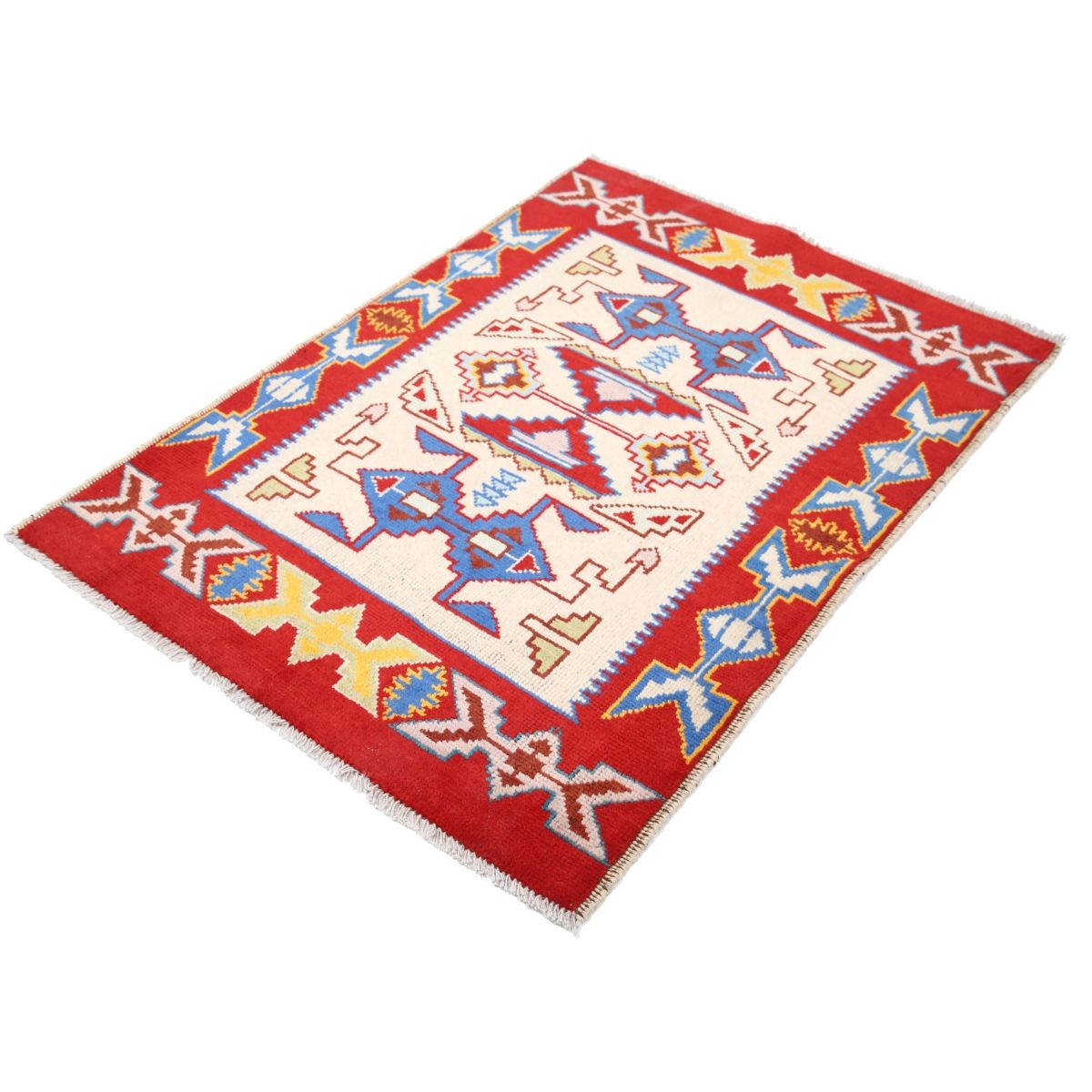 Revival 3x5 Handmade Double Knotted Washable Wool Rug - Colorful