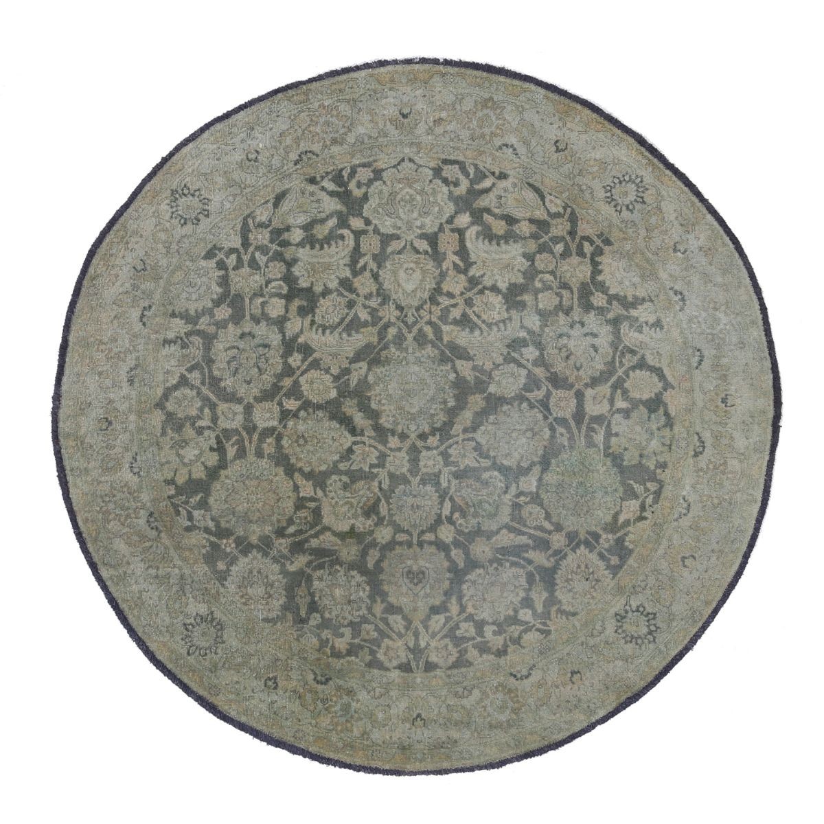 Ziegler 6x6 Handmade Double Knotted Washable Wool Round Rug - Colorful