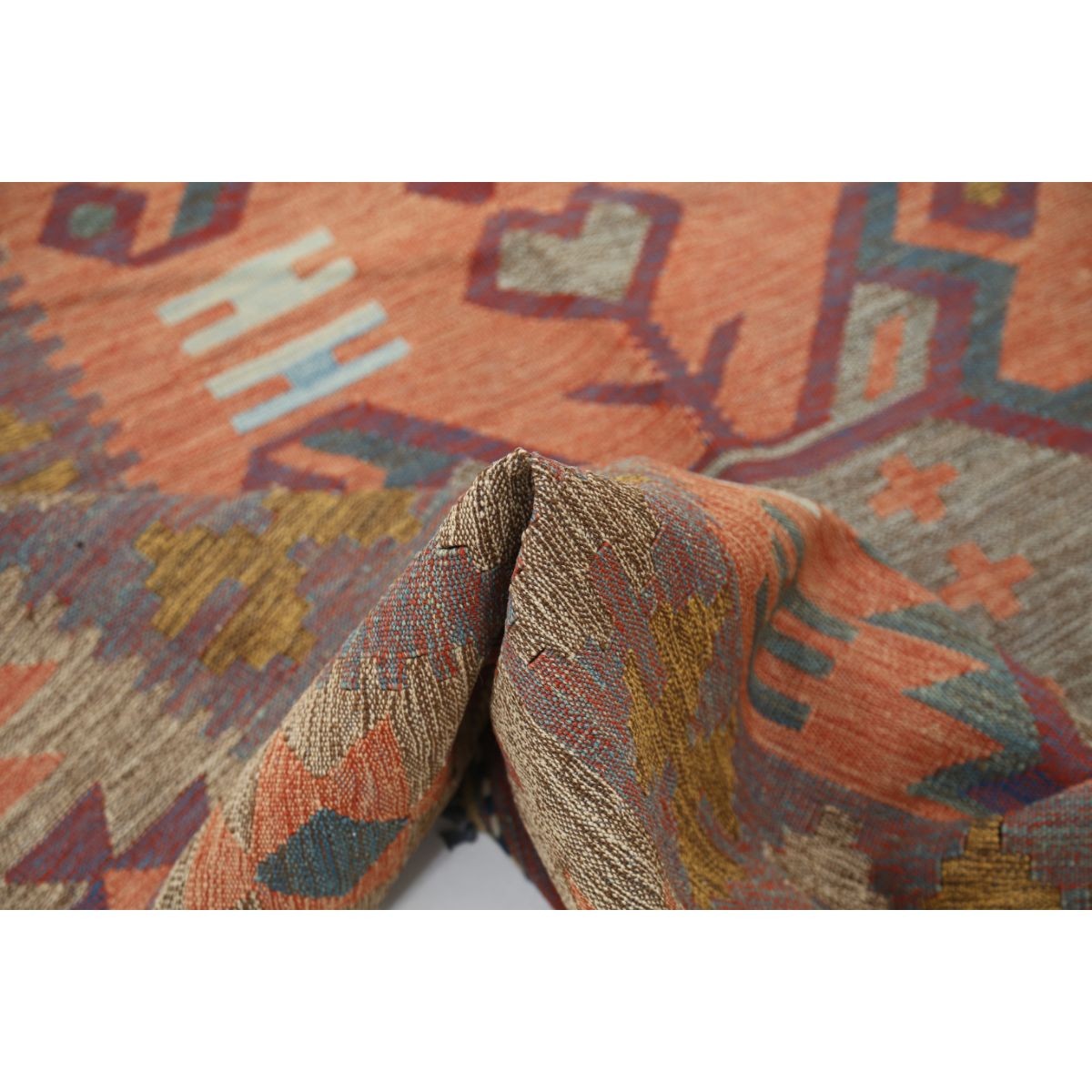 Kafkaas 5x7 Hand Woven Washable Wool Rug - Colorful