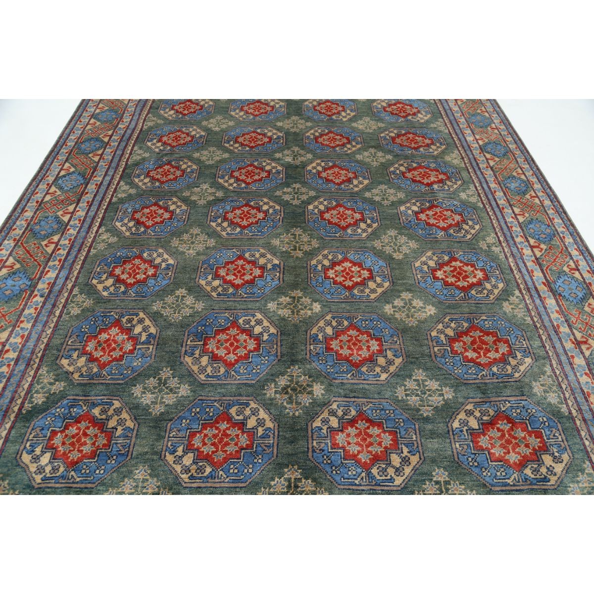 Revival 8x12 Handmade Double Knotted Washable Wool Rug - Colorful