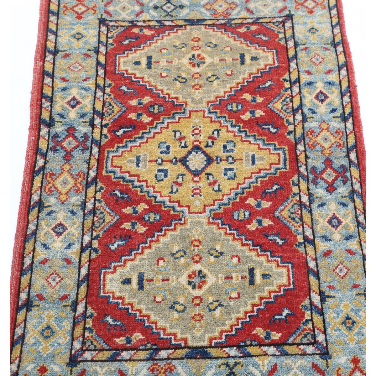 Revival 2x3 Handmade Double Knotted Washable Wool Rug - Colorful