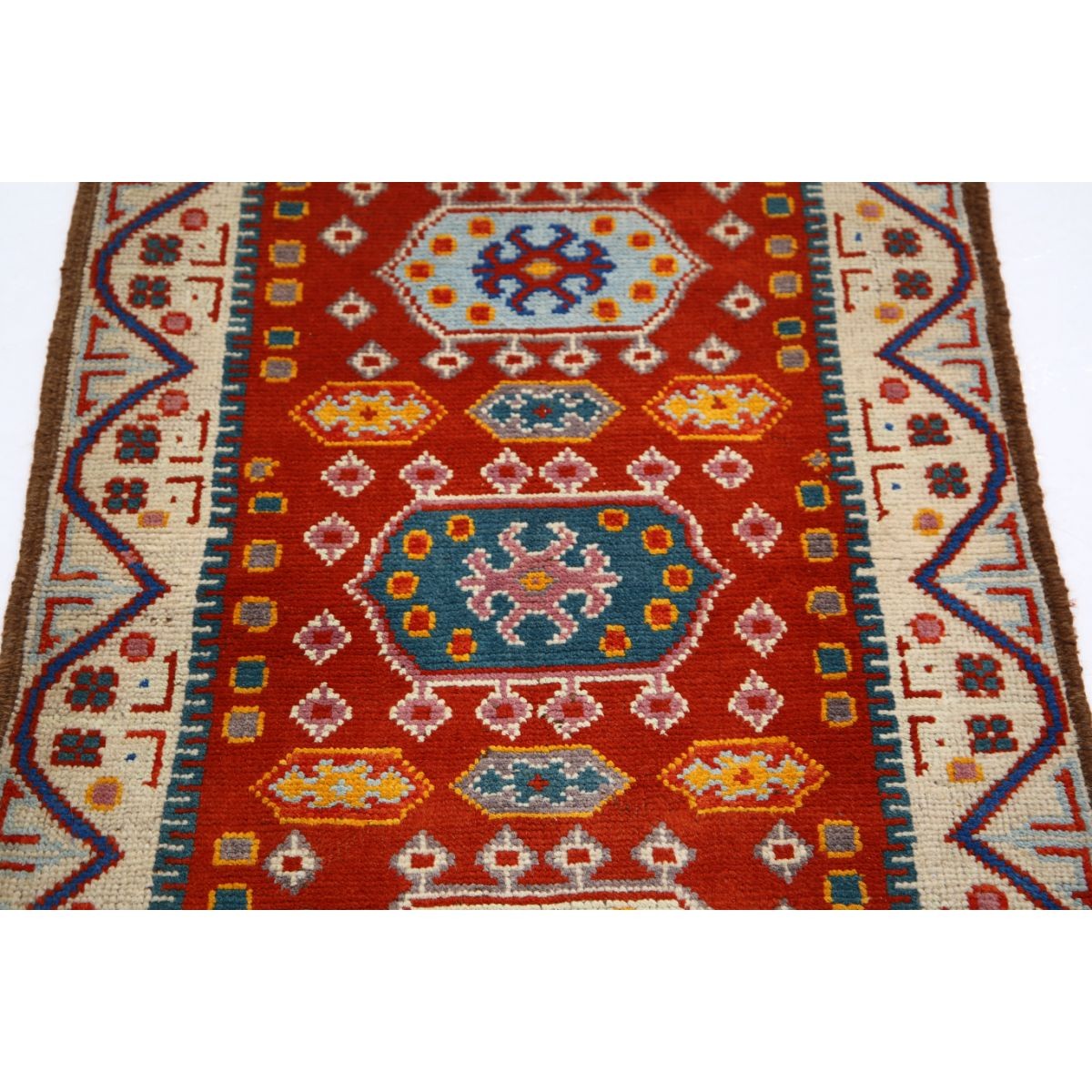 Revival 3x4 Handmade Double Knotted Washable Wool Rug - Colorful