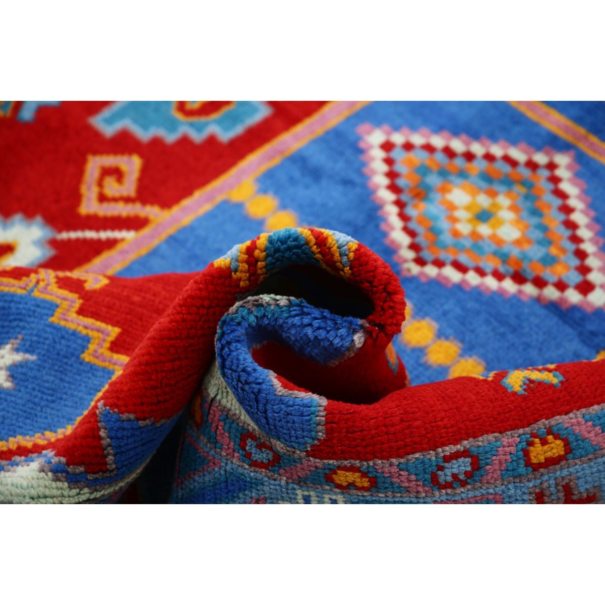 Revival 5x7 Handmade Double Knotted Washable Wool Rug - Colorful