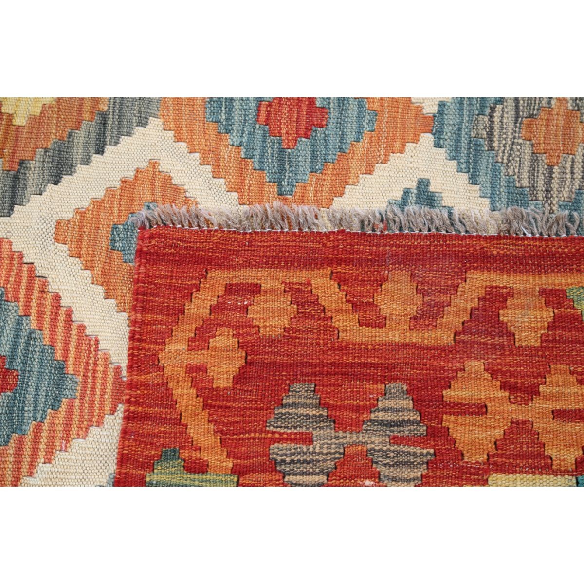 Maimana 7x10 Hand Woven Washable Wool Rug - Colorful