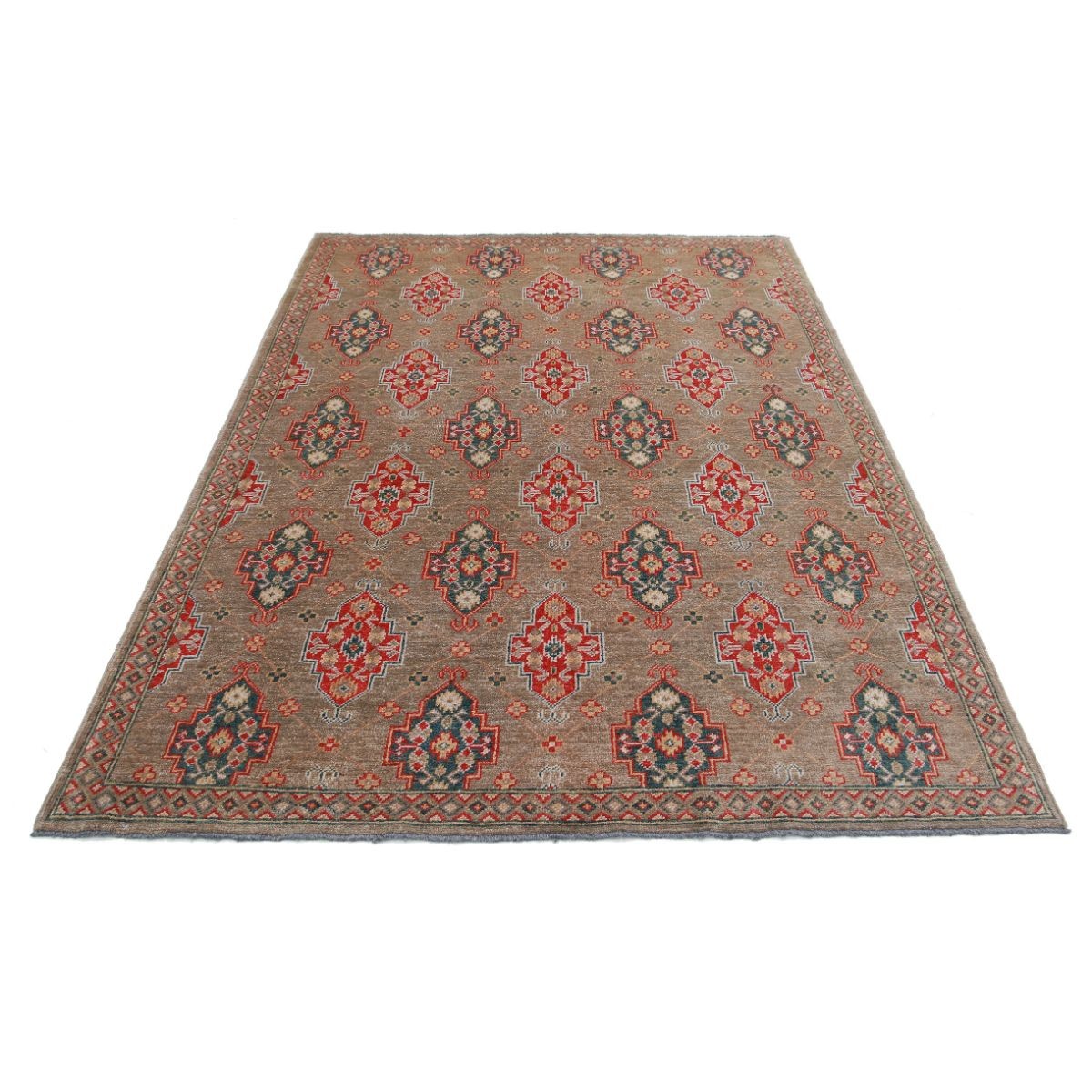 Revival 6x8 Handmade Double Knotted Washable Wool Rug - Colorful
