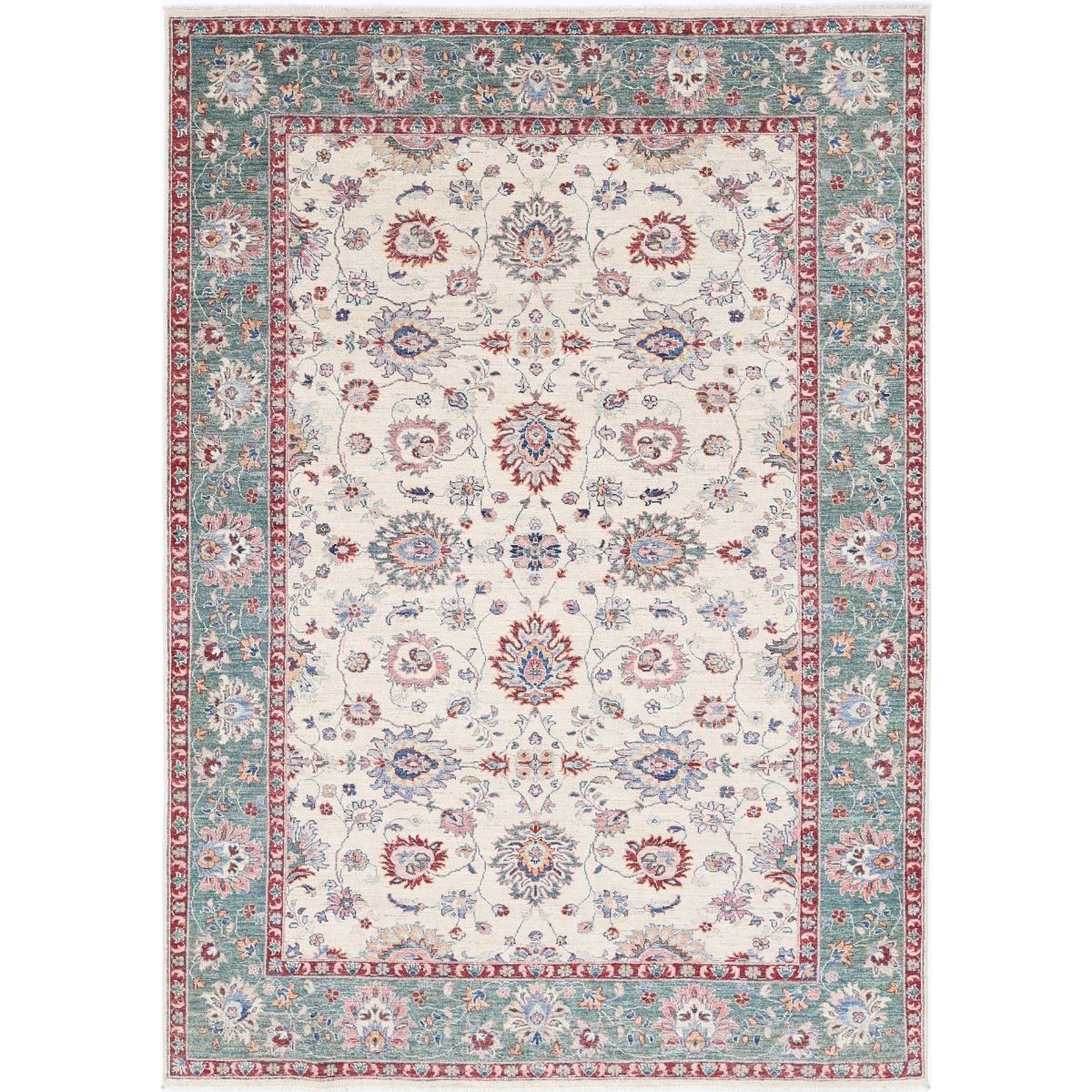 Ziegler 7x9 Handmade Double Knotted Washable Wool Rug - Colorful