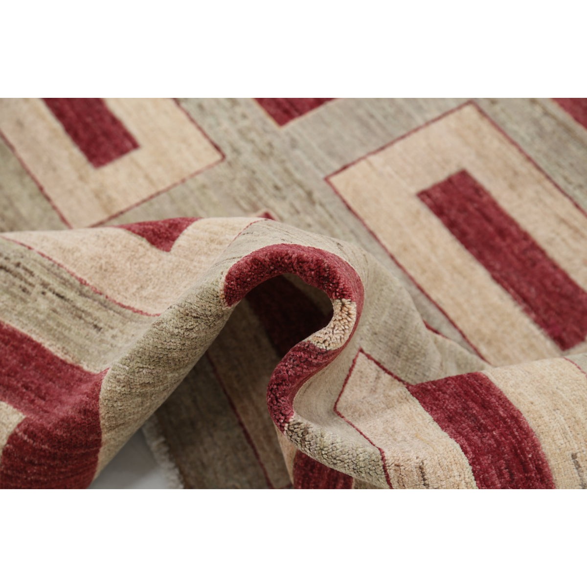 Modcar 5x7 Handmade Double Knotted Washable Wool Rug - Colorful