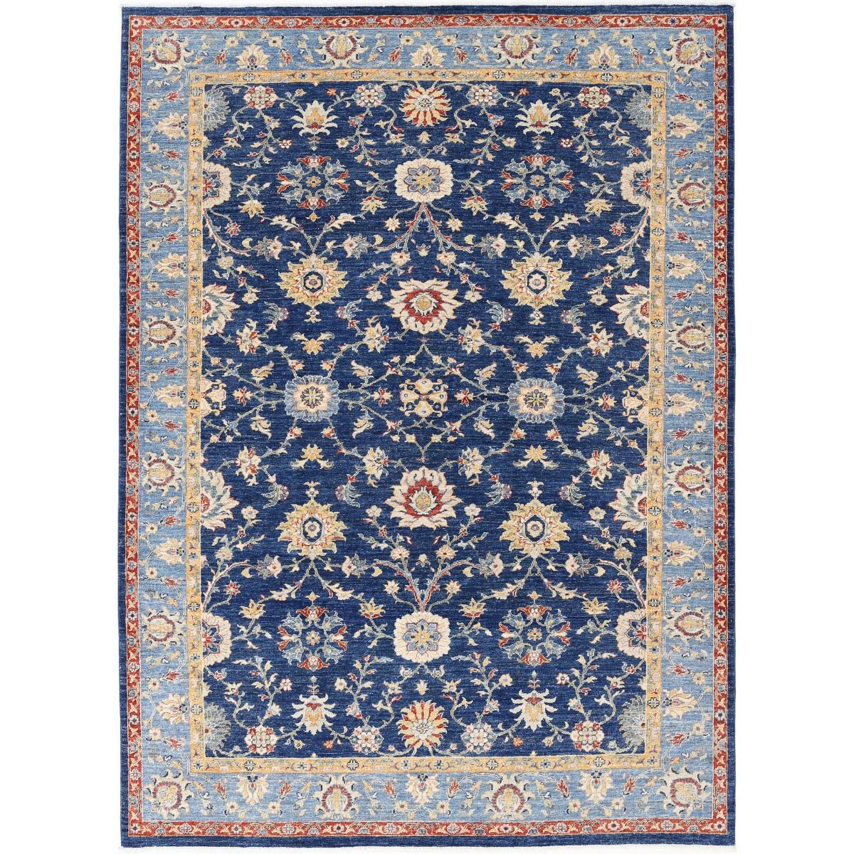 Ziegler 7x9 Handmade Double Knotted Washable Wool Rug - Colorful