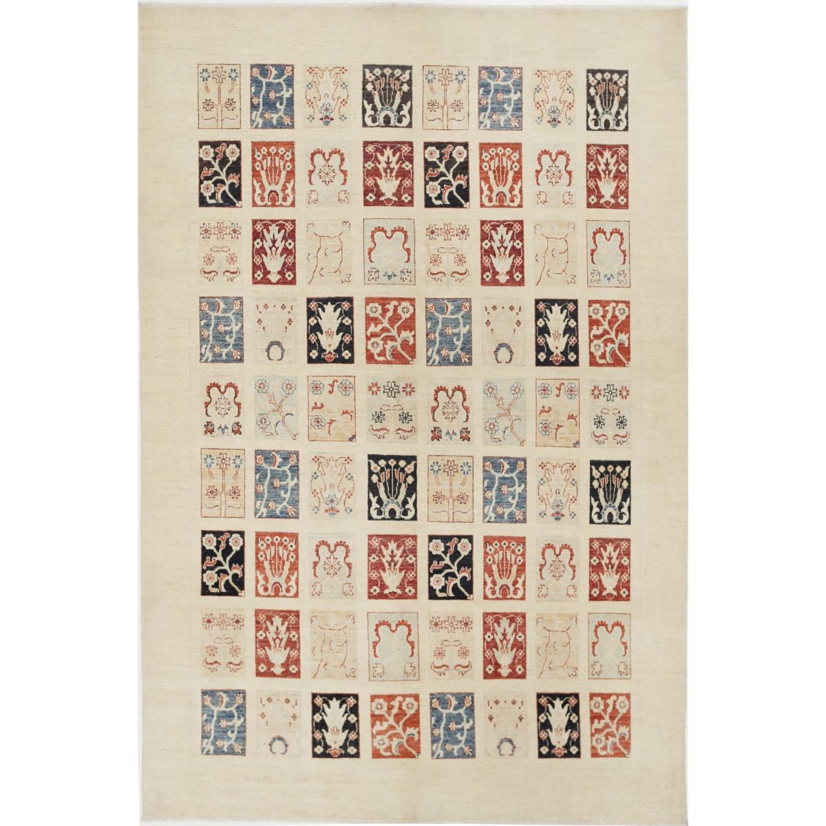Bakhtiari 7x10 Handmade Double Knotted Washable Wool Rug - Colorful