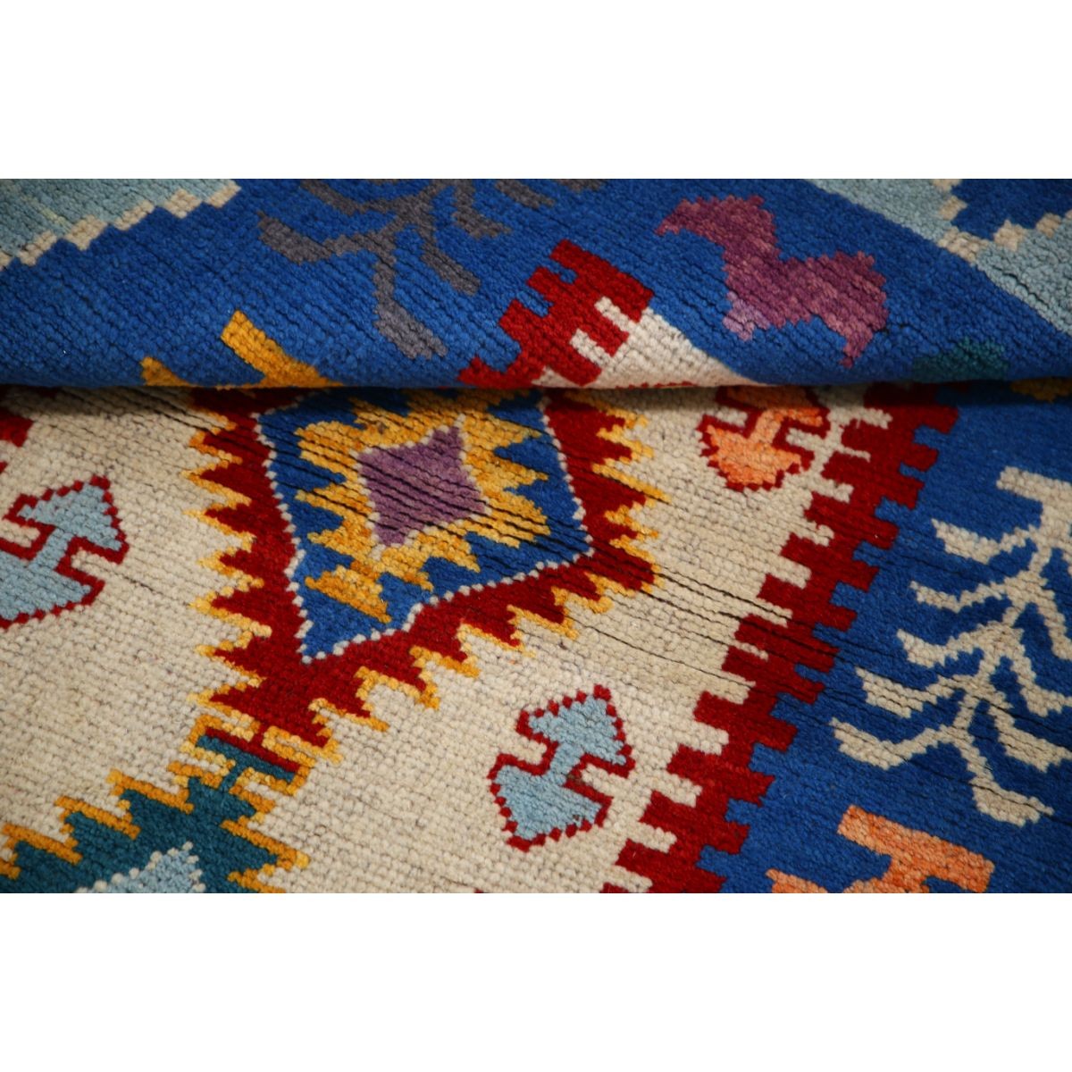 Revival 3x5 Handmade Double Knotted Washable Wool Rug - Colorful