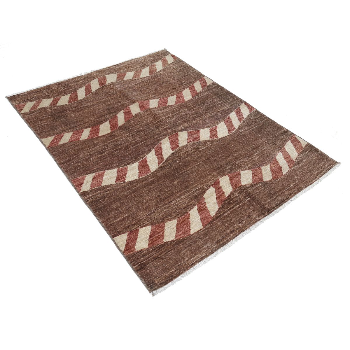Modcar 4x6 Handmade Double Knotted Washable Wool Rug - Colorful