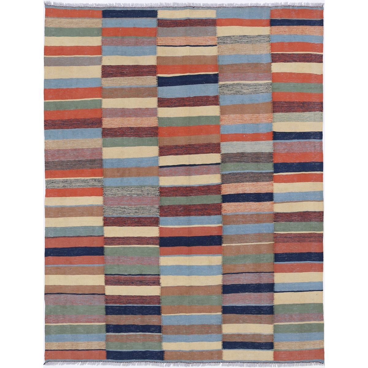Kafkaas 5x7 Hand Woven Washable Wool Rug - Colorful