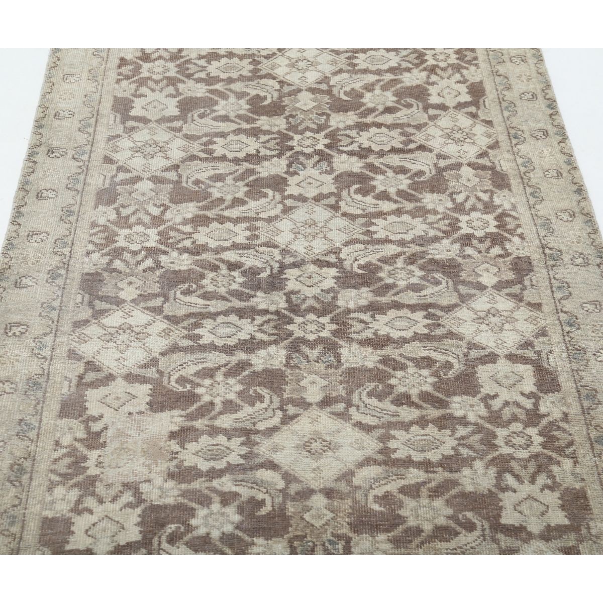 Vintage 3x12 Handmade Double Knotted Washable Wool Runner - Soft Hues