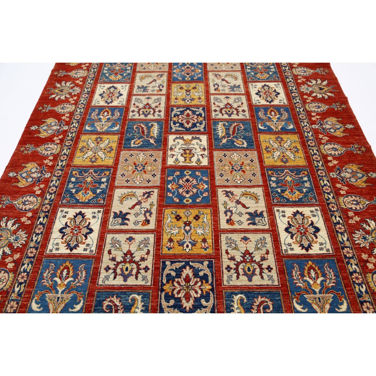 Bakhtiari 6x10 Handmade Double Knotted Washable Wool Rug - Colorful