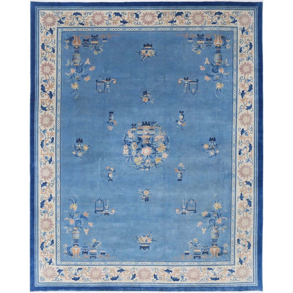 Aubusson 12x15 Handmade Double Knotted Washable Wool Rug - Colorful