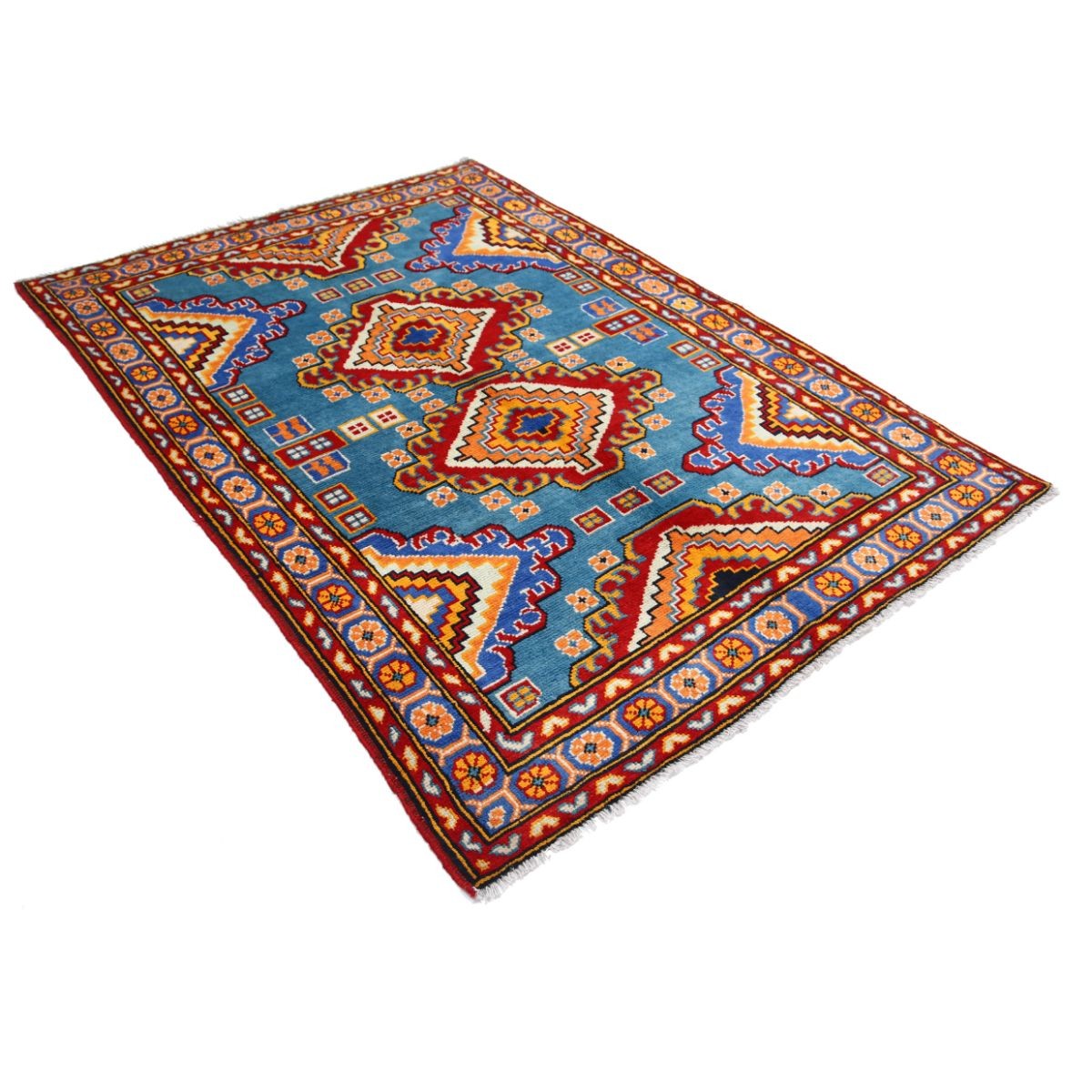 Revival 5x7 Handmade Double Knotted Washable Wool Rug - Colorful