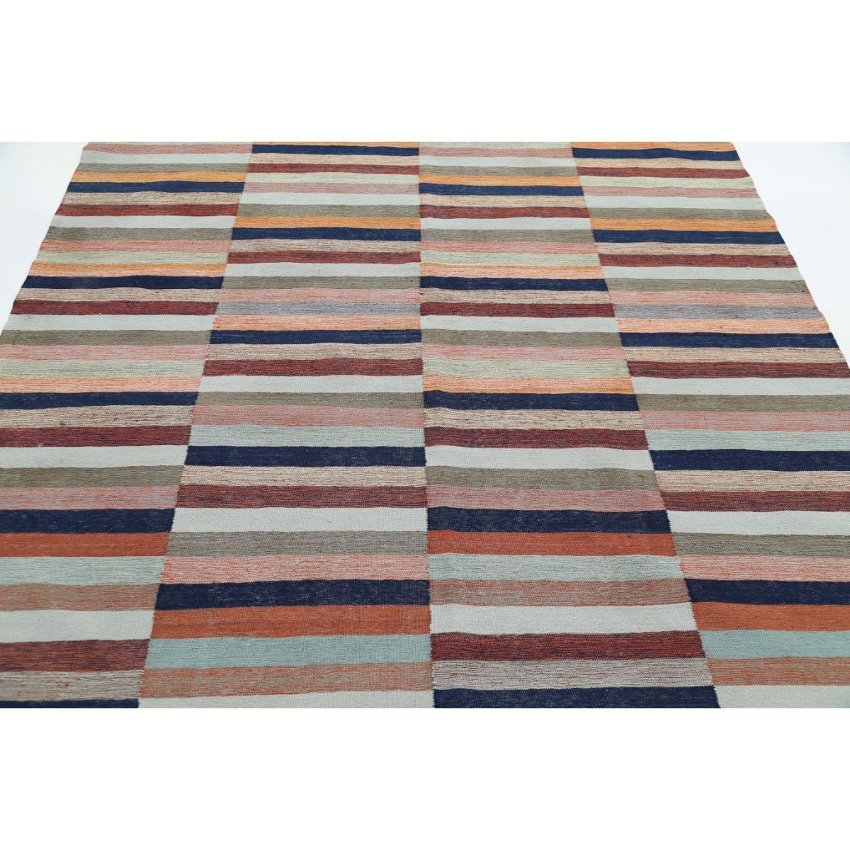 Kafkaas 7x10 Hand Woven Washable Wool Rug - Colorful