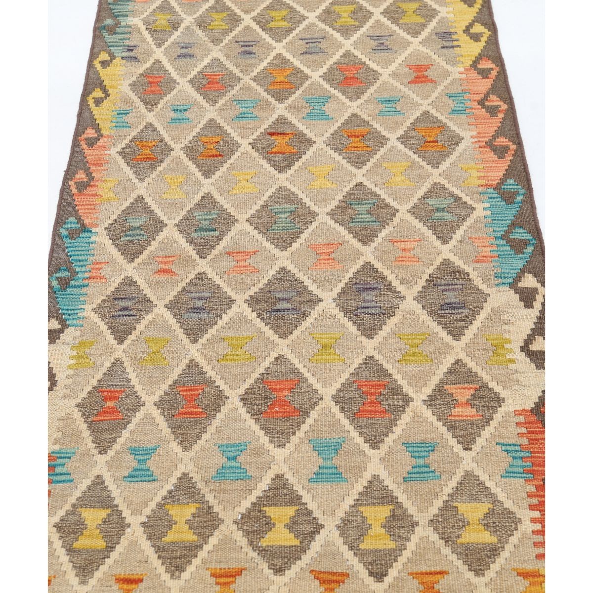Maimana 3x10 Hand Woven Washable Wool Runner - Colorful