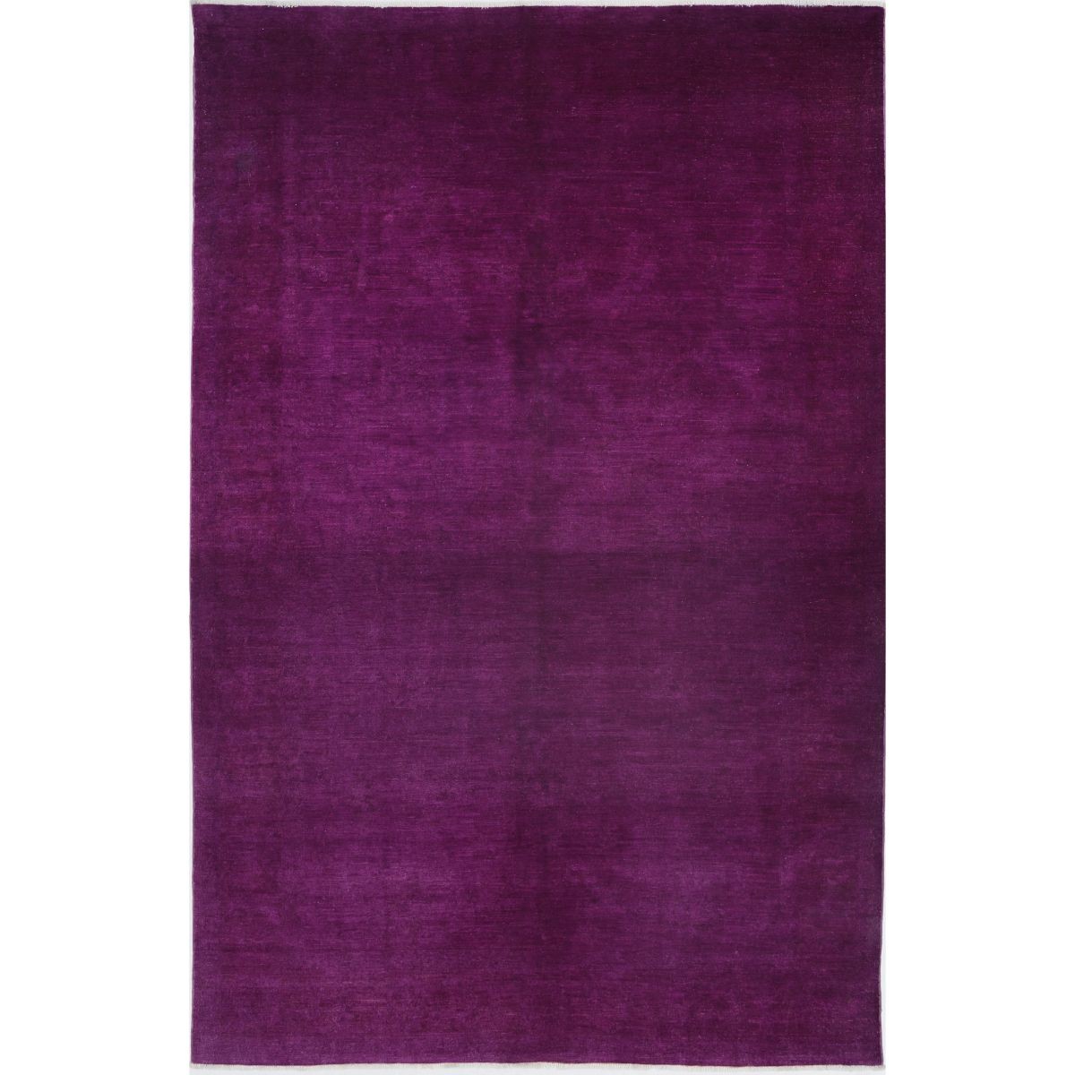 Overdye 6x10 Handmade Double Knotted Washable Wool Rug - Monochormatic
