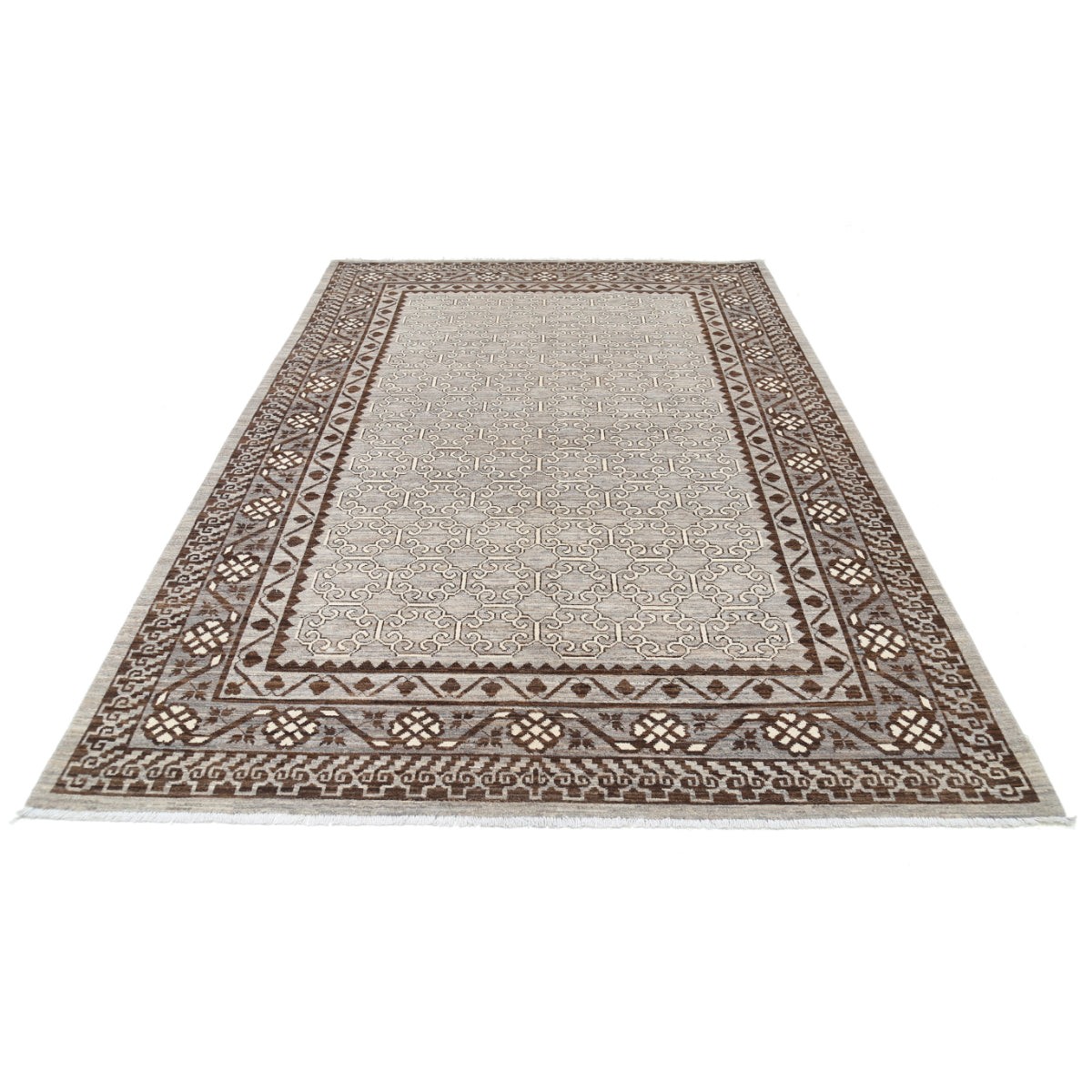 Modcar 7x10 Handmade Double Knotted Washable Wool Rug - Colorful