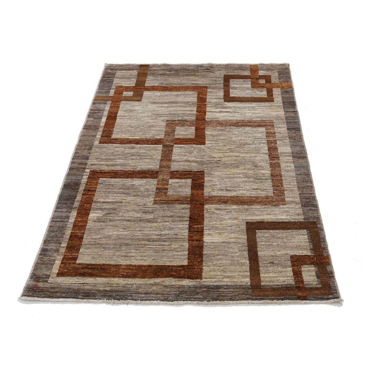 Modcar 3x5 Handmade Double Knotted Washable Wool Rug - Colorful