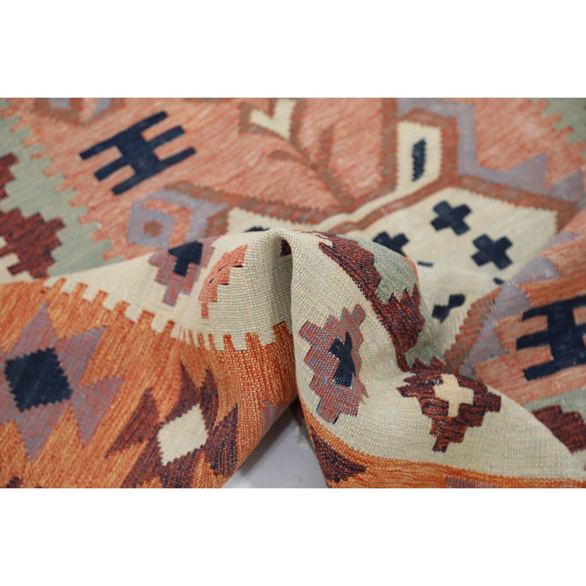 Kafkaas 5x7 Hand Woven Washable Wool Rug - Colorful