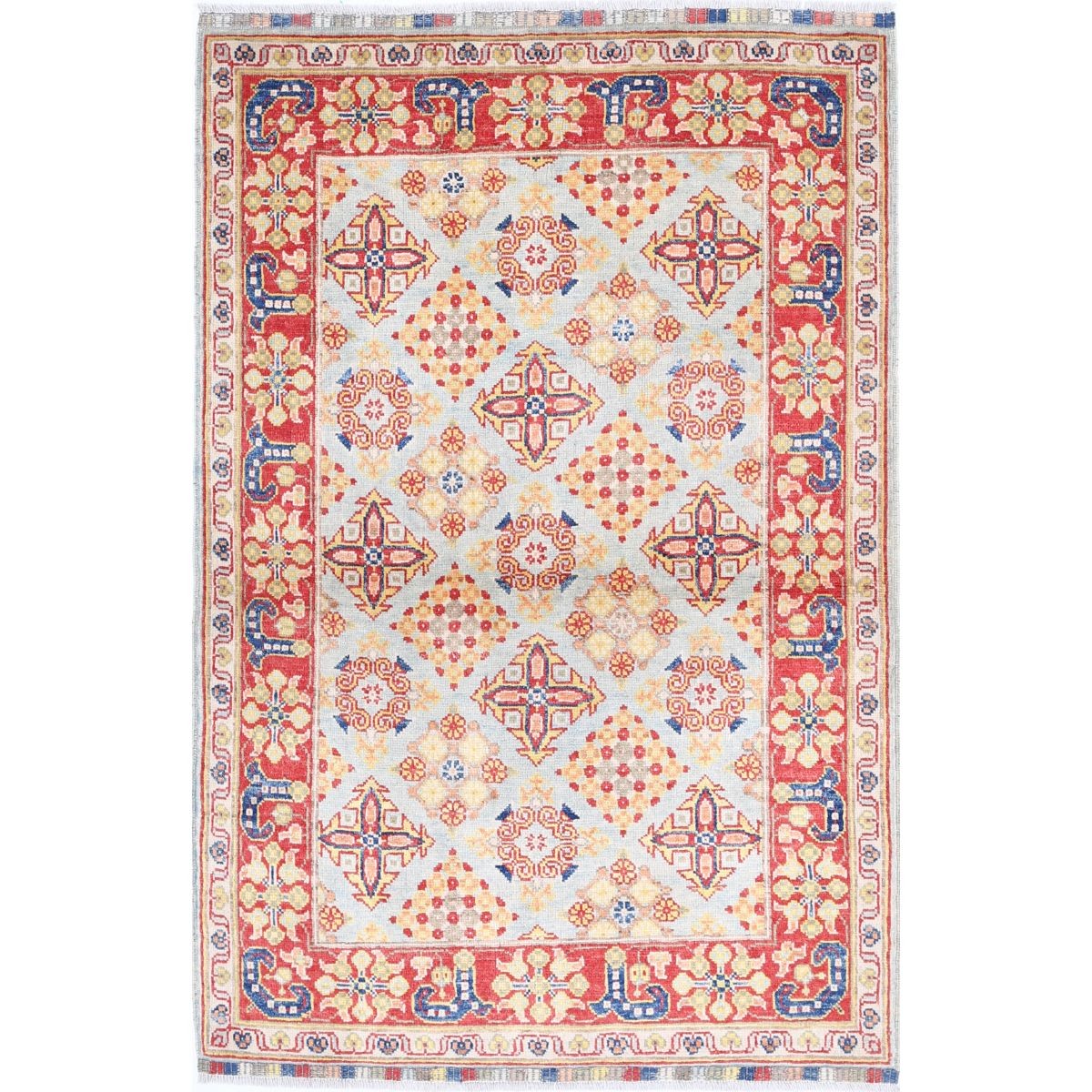 Revival 3x5 Handmade Double Knotted Washable Wool Rug - Colorful