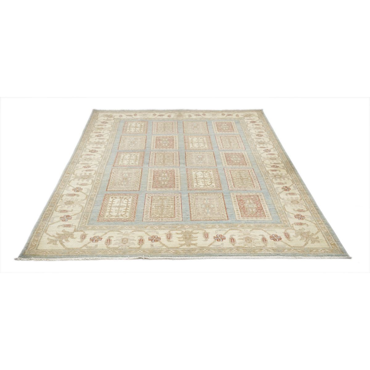 Bakhtiari 6x8 Handmade Double Knotted Washable Wool Rug - Soft Hues