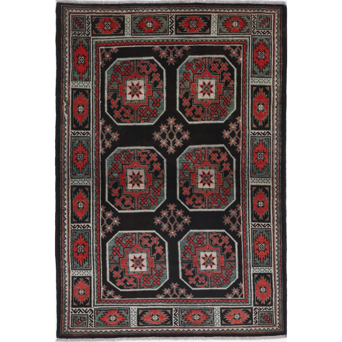 Revival 4x6 Handmade Double Knotted Washable Wool Rug - Colorful