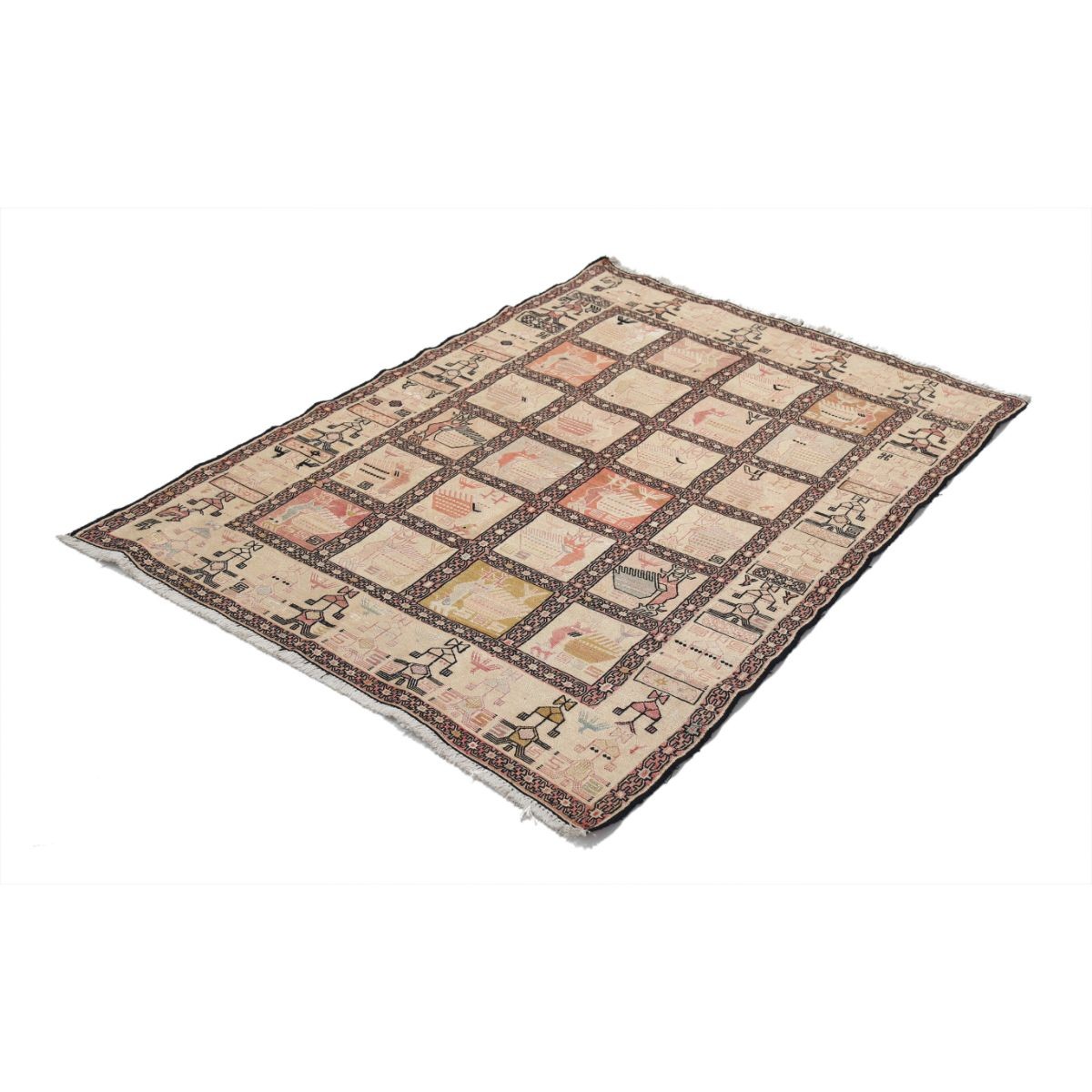 Silki 4x6 Hand Woven Washable Silk Rug - Colorful