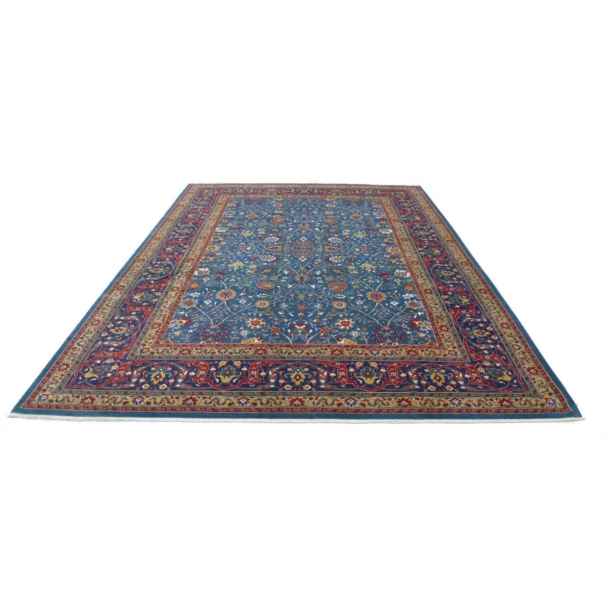 Gulshan-8'10" 9x12 Machine-Made Washable Wool Rug - Colorful