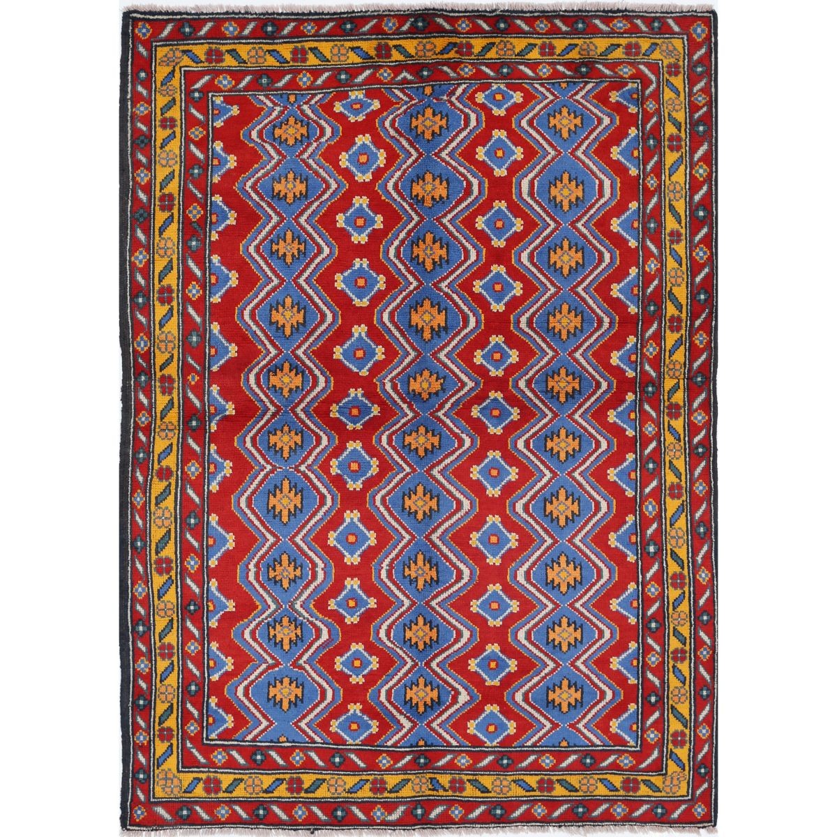Revival 5x7 Handmade Double Knotted Washable Wool Rug - Colorful