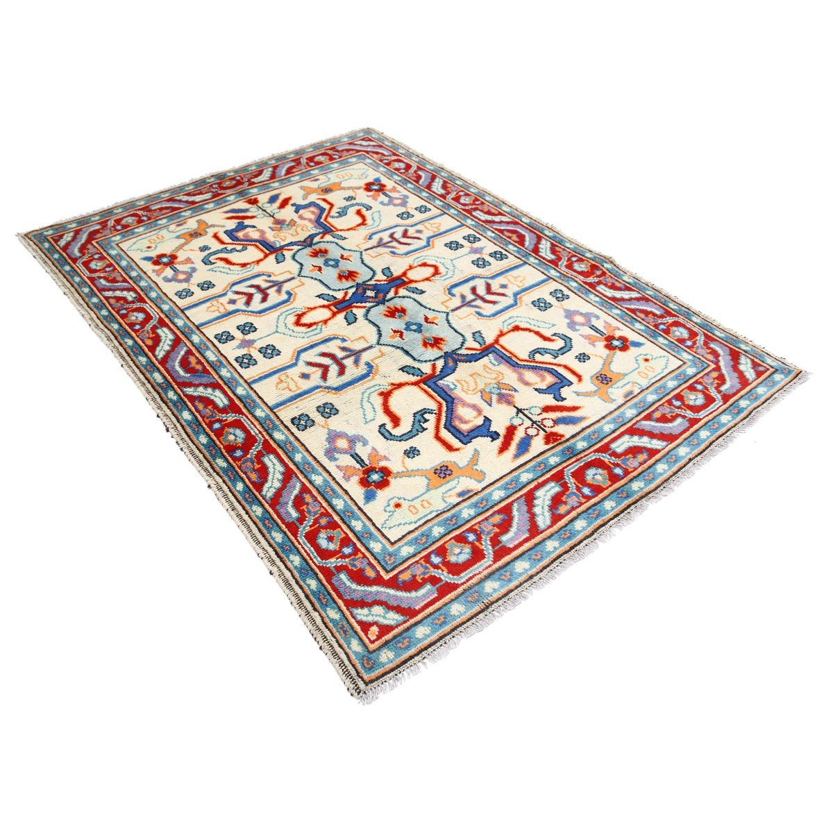 Revival 5x7 Handmade Double Knotted Washable Wool Rug - Colorful
