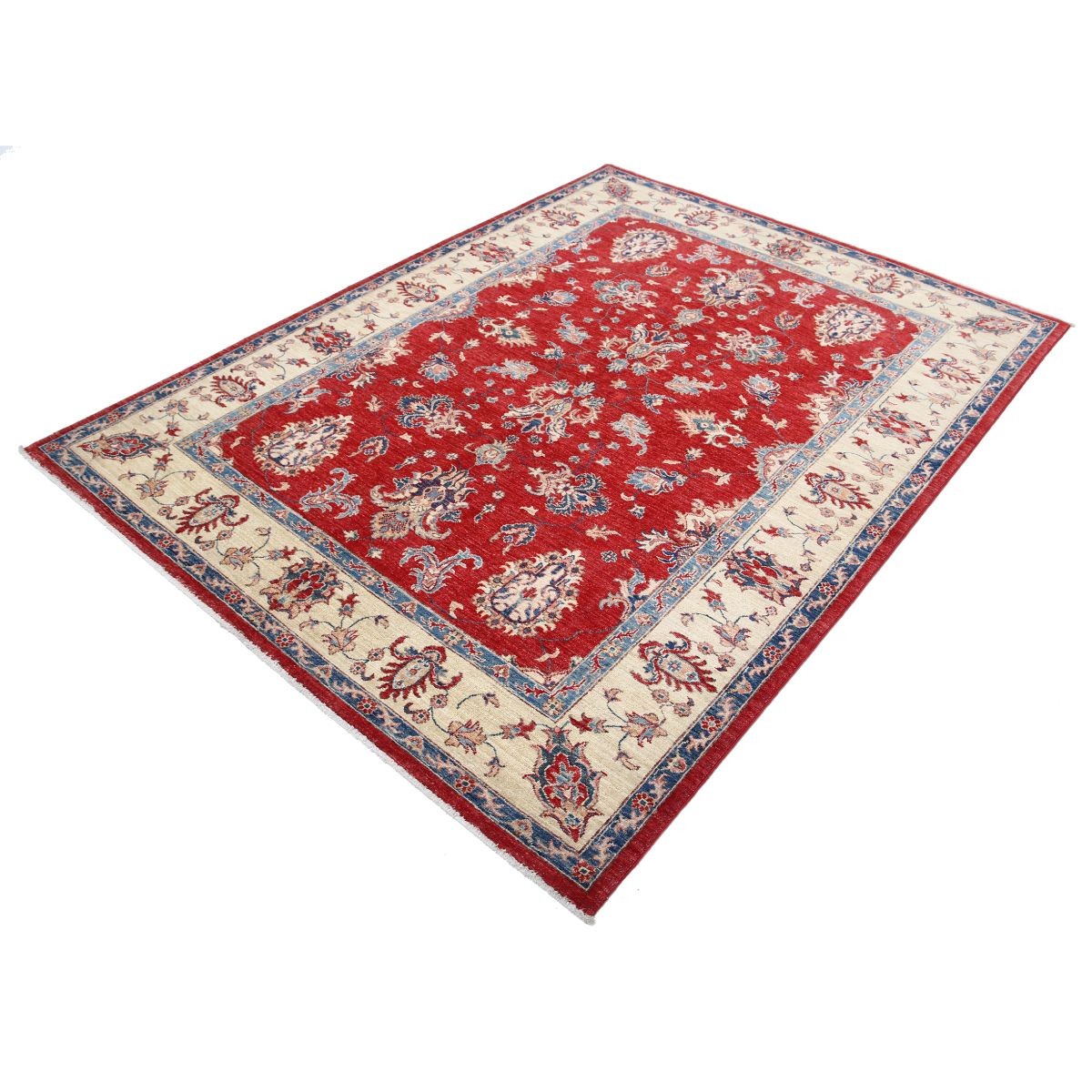 Ziegler 6x7 Handmade Double Knotted Washable Wool Rug - Colorful