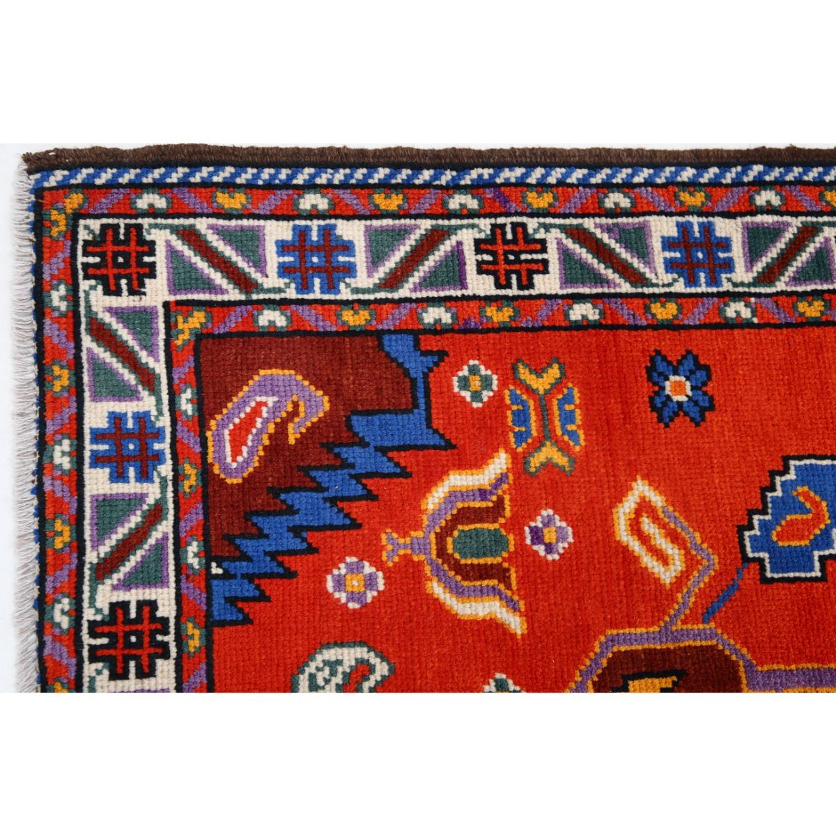 Revival 5x6 Handmade Double Knotted Washable Wool Rug - Colorful