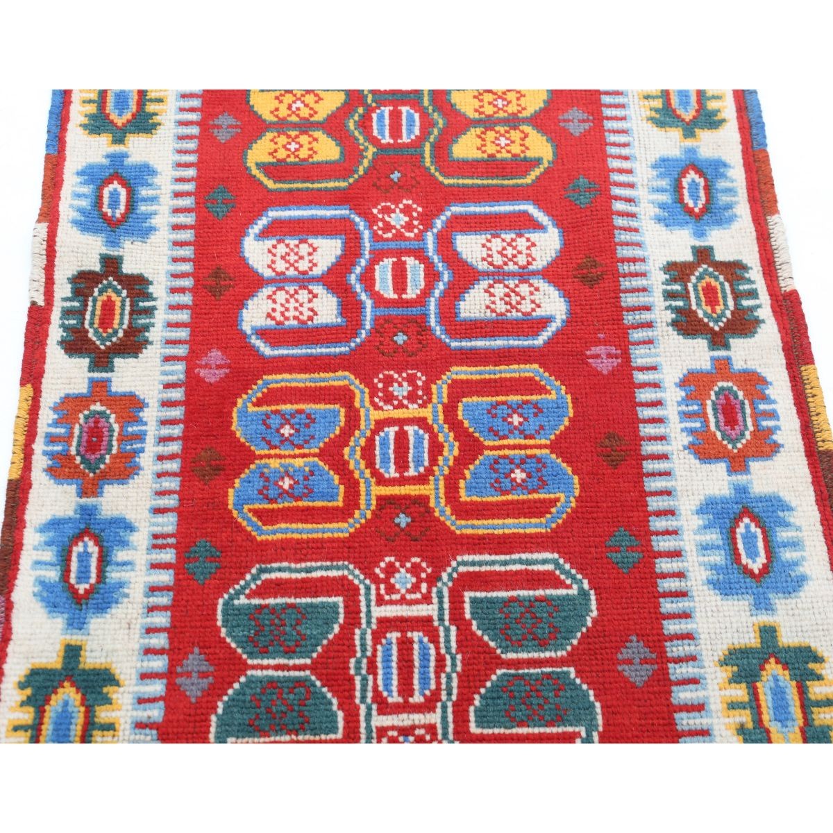 Revival 3x4 Handmade Double Knotted Washable Wool Rug - Colorful