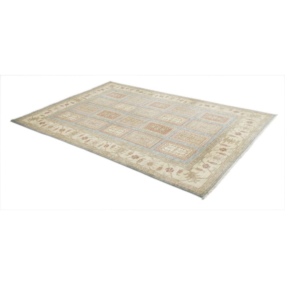 Bakhtiari 6x8 Handmade Double Knotted Washable Wool Rug - Soft Hues