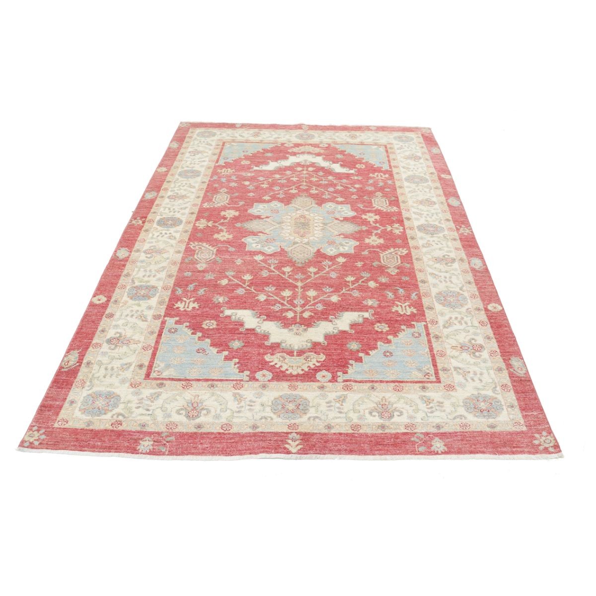 Ziegler 6x8 Handmade Double Knotted Washable Wool Rug - Colorful