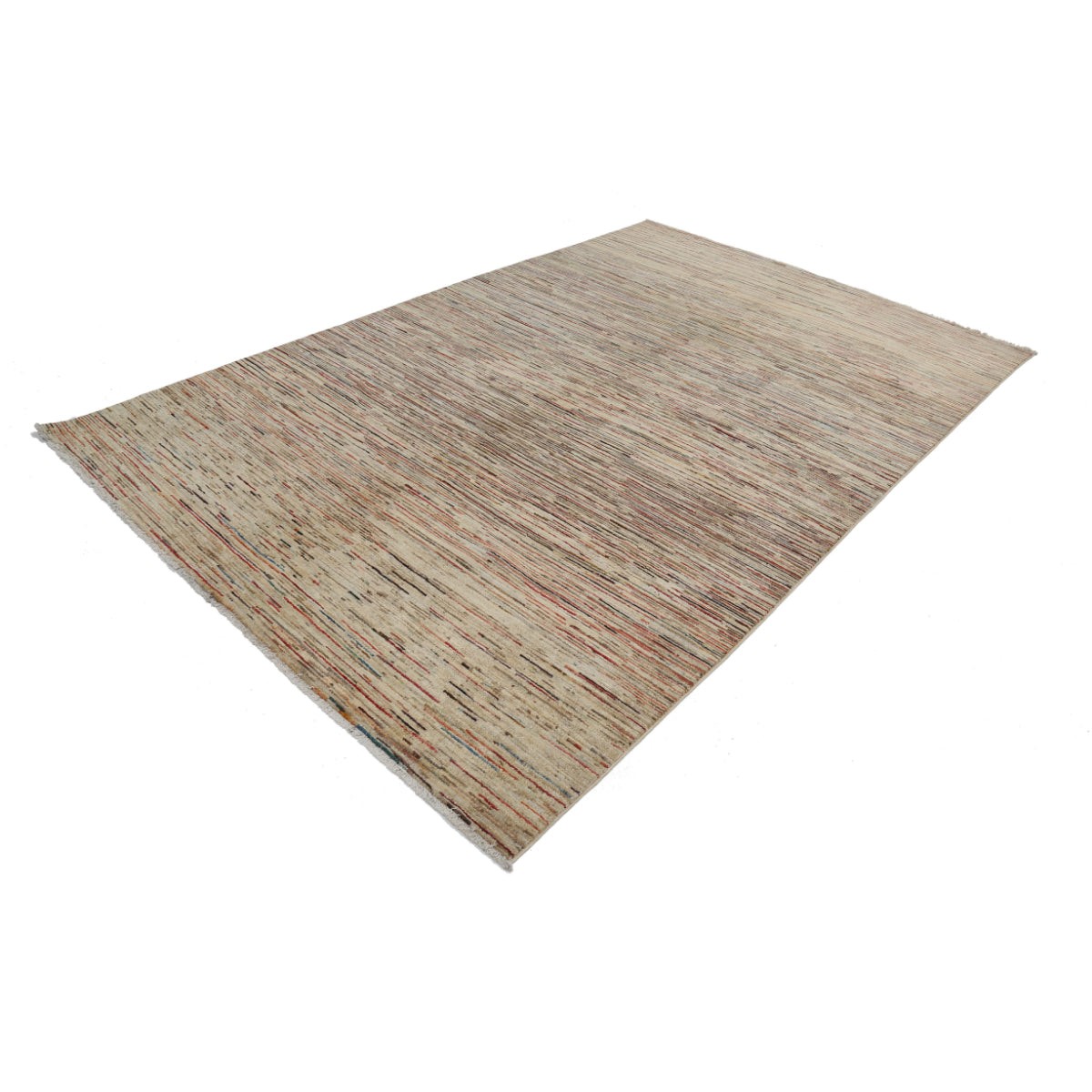 Modcar 6x8 Handmade Double Knotted Washable Wool Rug - Colorful