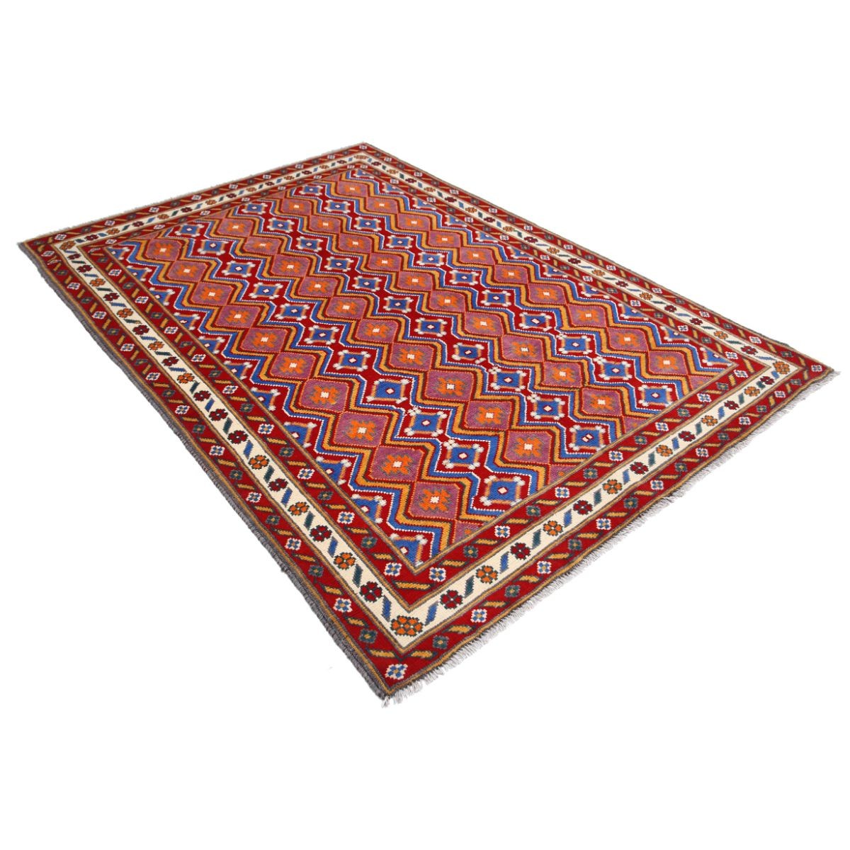 Revival 6x8 Handmade Double Knotted Washable Wool Rug - Colorful