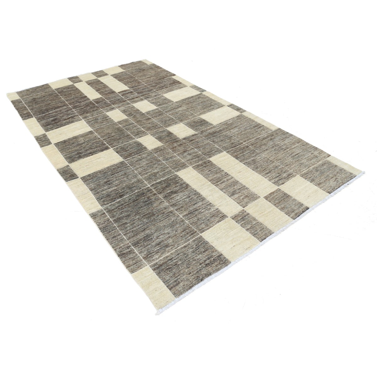 Modcar 6x9 Handmade Double Knotted Washable Wool Rug - Colorful