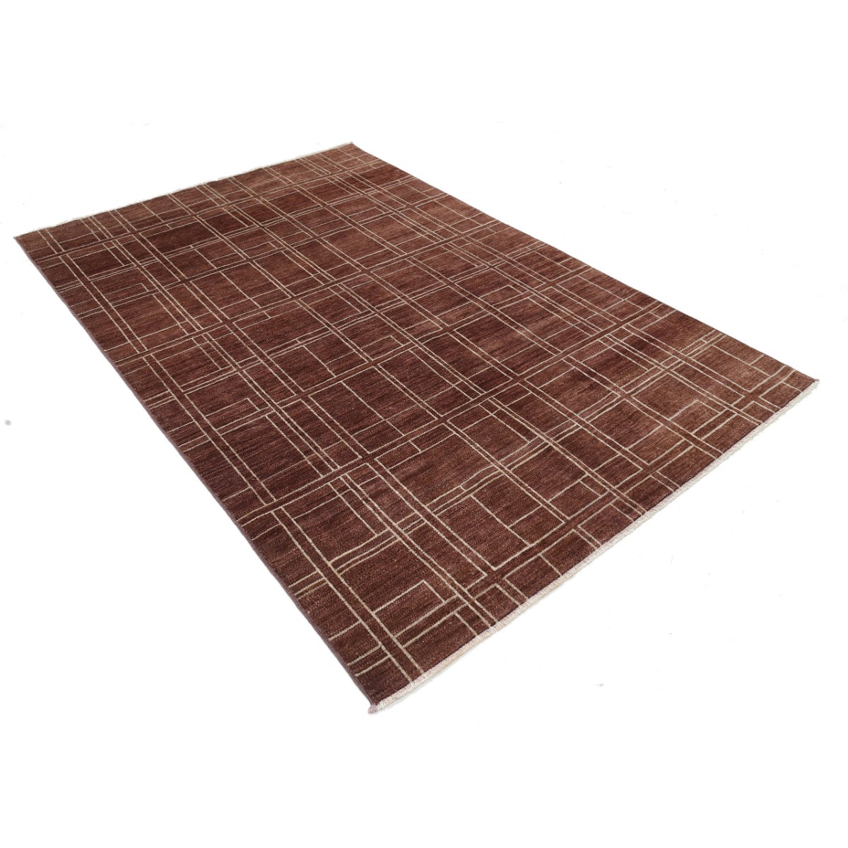 Modcar 5x8 Handmade Double Knotted Washable Wool Rug - Colorful